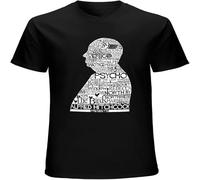 BOINAITS Alfred Hitchcock Cotton Crewneck for Men Short Sleeve Casual Custom T Shirt Black S