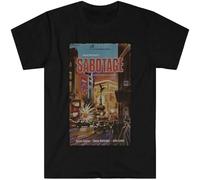 BOINAITS Alfred Hitchcock Sabotage Movie Unisex Mens T-Shirt Black XL