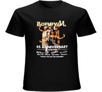 BOINAITS Boney 45th Anniversary Thank You for The Memories Casual Custom Short Sleeve Cotton T Shirt Black L