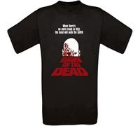BOINAITS Dawn of The Dead Zombie Horror Cult Movie Men's T-Shirt Black L
