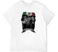 BOINAITS El Mariachi Loco Viva Mexico Chicano Lowrider Art DGA David Gonzales Mens Short Sleeve T Shirt White XXL