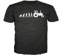 BOINAITS Farmer Evolution Funny Agriculture Tractor Farm Farming T-Shirt Black XL