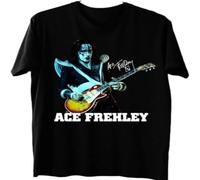 BOINAITS Hot Ace Frehley T Shirt Casual Graphic Tops Black XL