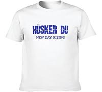 BOINAITS Men's Husker du Cotton T Shirt Fit Casual Graphic Tops White XL