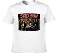BOINAITS Men's Skid Row Band Group Photo Cotton T Shirt White 3XL