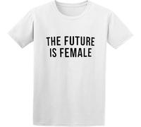 BOINAITS Men's The Future is Female Cotton T Shirt White L