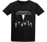 BOINAITS Men's The Outlaws in Eye of Storm Cotton T Shirt Black L