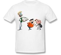 BOINAITS Men's The Ricky Gervais Show Animated Series T Shirt White L