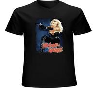 BOINAITS Short T-Shirt Barb Wire Cult Movie Sci FI Pamela Anderson Comic Book Black M