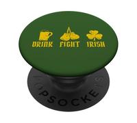 Boire, Combattre, bière Irlandaise PopSockets PopGrip Adhésif