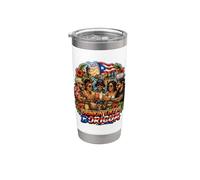 Boire comme un Boricua Gobelet isotherme en acier inoxydable double paroi