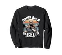 Boire de la bière Attraper des Poissons éviter Les Gens Ours pêche Sweatshirt