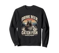 Boire de la bière Attraper des Poissons éviter Les Gens Ours pêche Sweatshirt