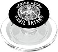 Boire de la bière Je Vous salue Satan I Baphomet satanique PopSockets PopGrip pour MagSafe