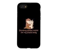 Boire de l'eau Stupide pour Mon Corps Stupide Funny Otter Meme Coque pour iPhone SE (2020) / 7/8