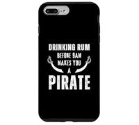 Boire du rhum avant 9 heures fait de vous un pirate épées Matey amusant Coque pour iPhone 7 Plus/8 Plus