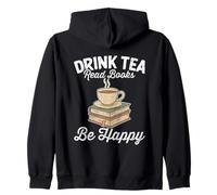 Boire du thé Lire des Livres Be Happy Enthusiast Sweat à Capuche