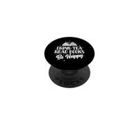 Boire du thé Lire des Livres Be Happy Read PopSockets PopGrip Adhésif