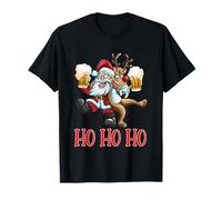 Boire Le Père Noël Buvant De La Bière De Renne T-Shirt