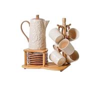 Boire Tasse d'eau en céramique, service à café et thé for la maison(Blanc)