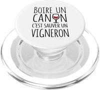 Boire Un Canon C’est Sauver Un Vigneron Apéro Humour Vin PopSockets PopGrip pour MagSafe