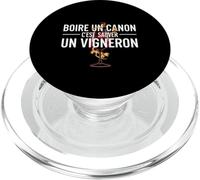 Boire Un Canon C'est Sauver Un Vigneron apéro Vin Vigne PopSockets PopGrip pour MagSafe