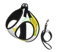 Boire Un Cocktail glacé au Citron,Harnais pour Animaux de Compagnie, Harnais réfléchissant réglable pour Chien,M