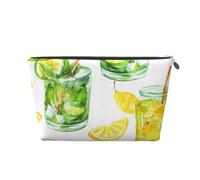 Boire Un Cocktail Glace Au Citron, Trousse de Toilette Trousse de Maquillage Sac à cosmétiques Trousse de Toilette de Voyage Portable