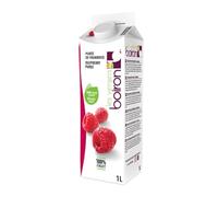 Boiron | Puree de framboise | 100 % fruits - Sans sucre ajouté, arômes, colorants ou conservateurs | Parfait pour les cocktails, les desserts, la pâtisserie et la crème glacée | 1 litre