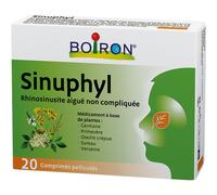 Boiron Sinuphyl Rhinosinusite Aiguë Non-Compliquée 20 Comprimés Pelliculés