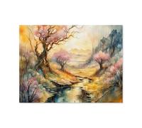 Bois 1000 Pièce Puzzle,Printemps ensoleillé,Puzzles Adultes Jeux Stress Divertissement Jouets Puzzles Maison Cadre Photo Décoration Murale(75x50cm)-AH71
