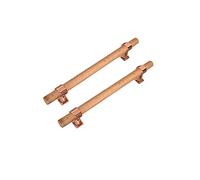 Bois 2 Pièces Poignée Meuble Bois Poignées de Meuble Cuisine Boutons De Meuble en Forme d'arc en Bois Moderne tiroir Knobs Ajustables poignet porte placard bois (hole centre 128mm,Rose Gold)