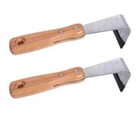 Bois Acier Écorcisseurs Poignée Ergonomique Robustes, 2 Pièces pour Jardin | Bords Lisses sans Bavure, Ne Se Déforme Pas Facilement, Usage Manuel, Couleur Argenté, Lot de Deux