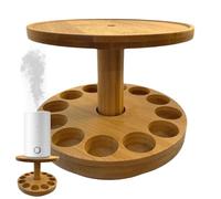 Bois Aromatics Oil Storage Storage Rack | Parfums Oily Organisateur Support Ensemble Kit de Système d'Unité | Présentoir à Cosmétique 2 Niveaux Huiles parfumées Porte-Bouteille pour diffuseur
