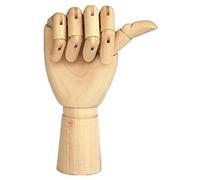 Bois Artiste Dessin Mannequin Mannequin articulé avec en bois Flexible doigts 25,4 cm de la main droite