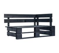 Vidaxl Banc D'angle Palette De Jardin Bois Noir Noir