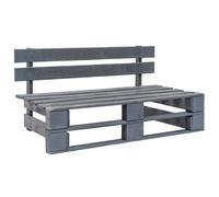 Bois Banc Palette de Jardin Noir Sofa Canapé Salon Patio Extérieur vidaXL