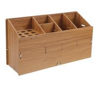 Bois Boîte de Rangement Style Minimaliste, pour Outils de Coiffure | Séparation des Accessoires, pour Peignes et Pinces, Usage Salon ou Station, Design Sobre