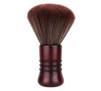 Bois Brosse à Cheveux Balai A Cou Coiffure, pour Cheveux Cassés | Brosse de Nettoyage pour Coupe de Cheveux, Manche Rond Antirouille, Fibre Douce Marron, Salon Professionnel
