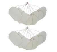 Bois Brut avec Corde à Suspendre 18 Pcs Panneau Rectangulaire | Surface Vierge à Peindre, Graver ou Décorer, Trous Prépercés, pour Mariage et Restaurant