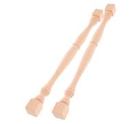 Bois Brut Fuseau de Balustre 2 Pièces pour Escalier et Rampe | Bois Massif, Surface Polie et Non Peinte, pour Mobilier, Dossiers de Chaise, Garde-corps, Fabrication