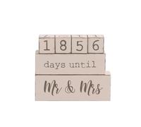 Bois Calendrier de Compte à Rebours Moderne, Décoration Mariage Bureau | Affichage Autonome sur Surfaces Planes, Création Soi-même, pour Couple et Organisation Nuptiale