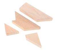 Bois Casse-tête T Classique, 4 Pièces Puzzle Éducatif | Bois, Forme T, pour Apprentissage Précoce et Moments Familiaux, Couleur Kaki, Style Traditionnel