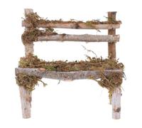 Bois Chaise Miniature pour Maison de Poupée Marron et Jardin | Décoration de Village Féerique, Accessoire Photo, Finition Réaliste, Usage pour Scènes Miniatures
