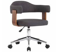 Bois Courbé Chaise Pivotante de Bureau Noir Similicuir Siège Salon vidaXL