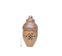 Bois Creux Sculpté Aromathérapie Bouteille Mini Vase Pagode Voiture Suspendue Décoration Parfum Diffuseur Bouteille Scellé Jar Pendentif