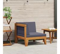 Hoekbank sectioneel met donkergrijze kussens acaciahout312149