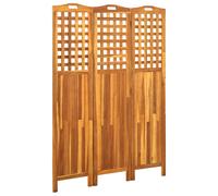 Bois d'Acacia Cloison de Séparation 3 Panneaux 121x2x170 cm Séparateur vidaXL