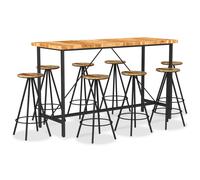 Bois d'Acacia Ensemble de Bar 9 pcs Récupération Massif Restaurant vidaXL