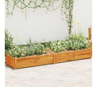 Bois d'Acacia Lit Surélevé de Jardin 200x50x25 cm Jardinière Bac Fleur vidaXL
